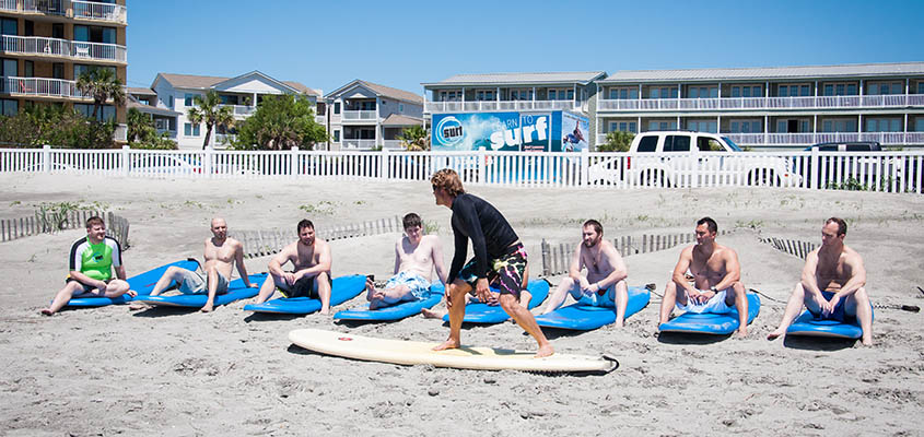 Beach instruction with Charleston Surf Lessons' Josh Wilson. &copy; 2014 Audra L. Gibson. All Rights Reserved.