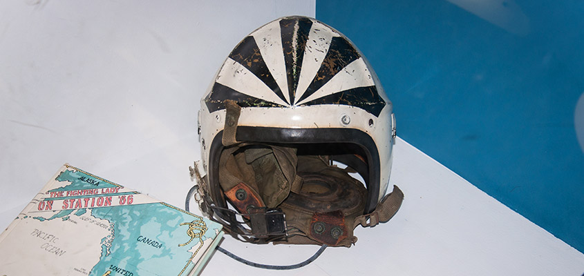 1950's Navy Fighter Helmet. &copy; 2016 Audra L. Gibson. All Rights Reserved.