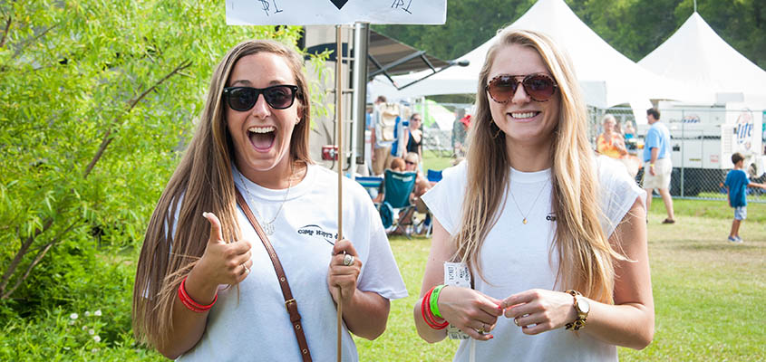 Camp Happy Days volunteers excited about raising funds for the local nonprofit. &copy; 2014 Audra L. Gibson. All Rights Reserved.