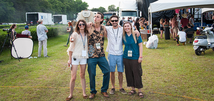 Lauren Holmer, John-Keith Culbreth, Will Blackburn, and Audra Gibson backstage at First Flush. All Rights Reserved.