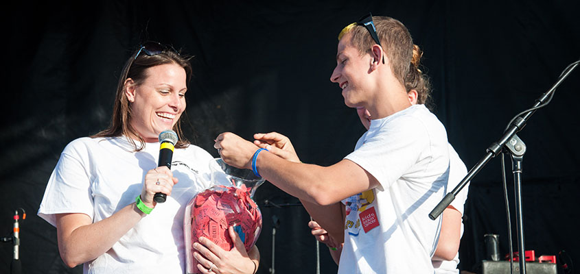 Camp Happy Days giving away some great items at the First Flush Festival. &copy; 2015 Audra L. Gibson. All Rights Reserved.