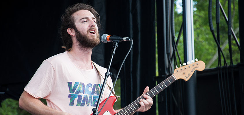 Taylor McCleskey of the Tarlatans (now Beach Tiger) on the mic. &copy; 2015 Audra L. Gibson. All Rights Reserved.