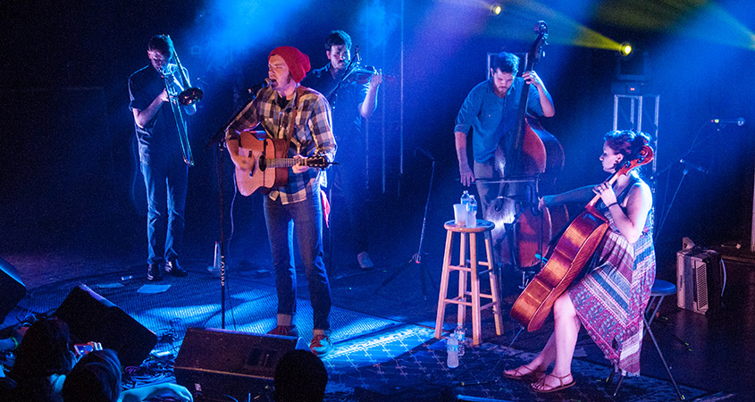 Garrels closing out his set with some help from The Collection. &copy; 2014 Audra L. Gibson. All Rights Reserved.