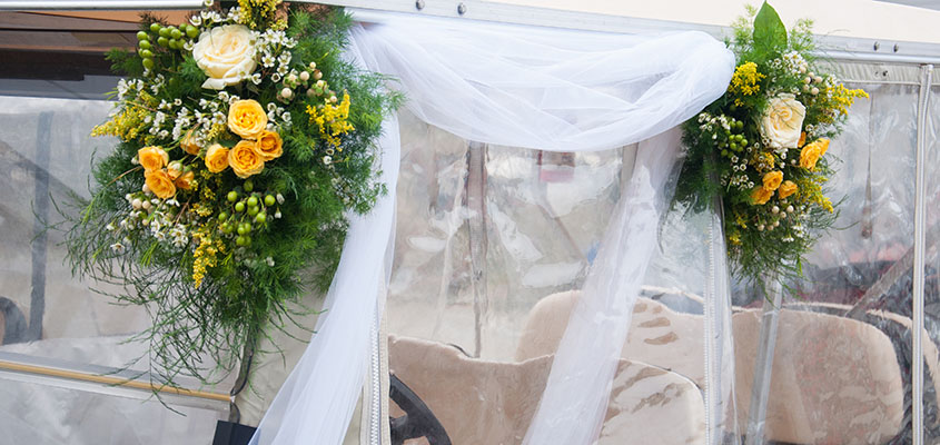 Bald Head Island Wedding Golf Cart &copy; Audra Gibson